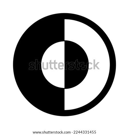 Invert mode icon line isolated on white background. Black flat thin icon on modern outline style. Linear symbol and editable stroke. Simple and pixel perfect stroke vector illustration.