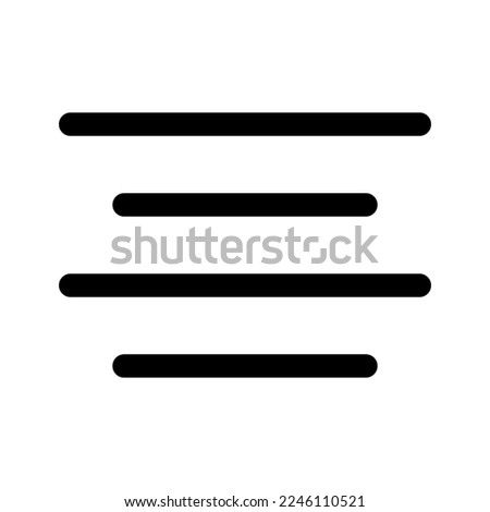 Text align center icon line isolated on white background. Black flat thin icon on modern outline style. Linear symbol and editable stroke. Simple and pixel perfect stroke vector illustration