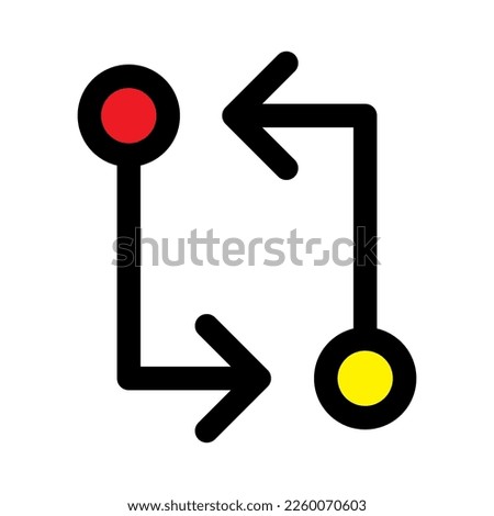 Git compare icon line isolated on white background. Black flat thin icon on modern outline style. Linear symbol and editable stroke. Simple and pixel perfect stroke vector illustration.