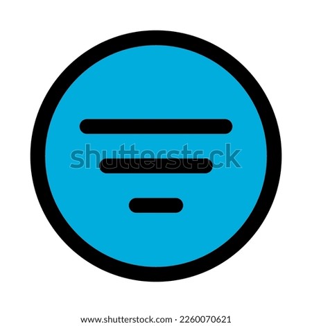 Filter circle icon line isolated on white background. Black flat thin icon on modern outline style. Linear symbol and editable stroke. Simple and pixel perfect stroke vector illustration.