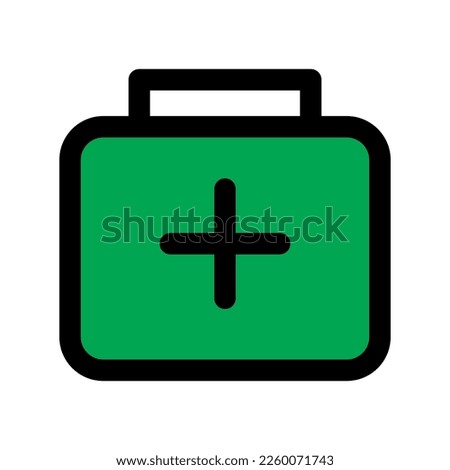 Medkit icon line isolated on white background. Black flat thin icon on modern outline style. Linear symbol and editable stroke. Simple and pixel perfect stroke vector illustration.