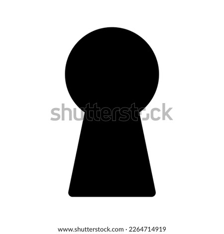 Key hole icon line isolated on white background. Black flat thin icon on modern outline style. Linear symbol and editable stroke. Simple and pixel perfect stroke vector illustration