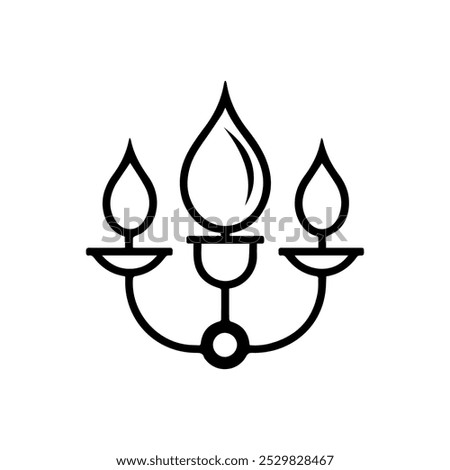 sconce icon or modern line symbol. Vector line art and icon design with bold outline. Black and white Pixel Perfect minimalistic symbol isolated white background. Silhouette simple thin sign