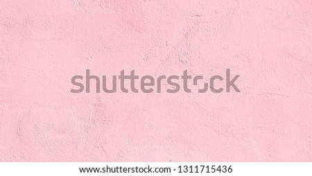 Image, Stock Photo (Old) pink facade with a single window and closed shutter