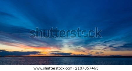 Similar – Image, Stock Photo Amazing cloudy sunset sky with sharp peaks of cathedrals