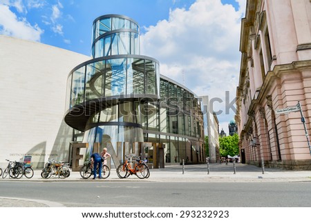 Berlin, May 24, 2015:  German Historical Museum - Museum of the History of Germany, located in Berlin armory building on Unter den Linden.