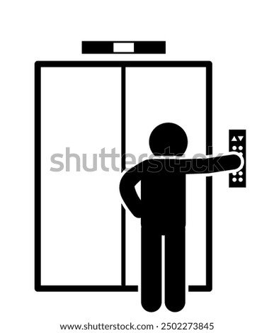 ILLUSTRATION OF THE ELEVATOR ICON, ELEVATOR FULL