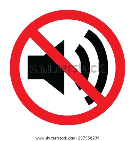 No sound vector sign