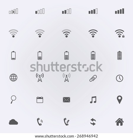 Modern gadget web icons collection , vector