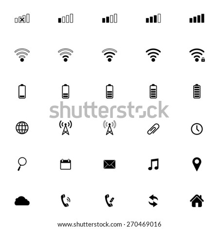 Modern gadget web icons collection , vector