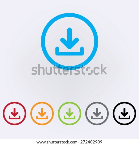 Download icon , color . Vector illustration