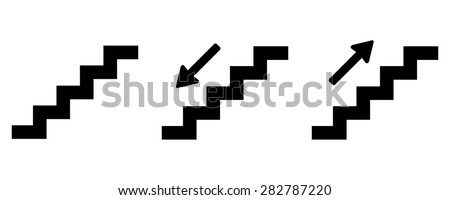 Stairs icon set