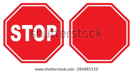 Blank Stop Sign