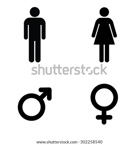A man and a lady toilet sign and male and female symbols