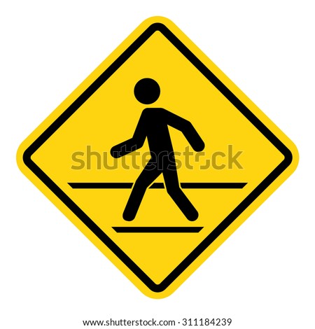 Man Walk , Road Sign Stock Vector Illustration 311184239 : Shutterstock