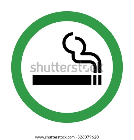 Smoking Area Sign . Vector illustration Stockfoto © 