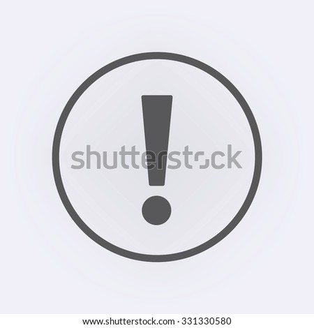 Exclamation mark sign in circle . Vector illustration