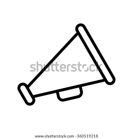 Megaphone outline icon. Vector illustration