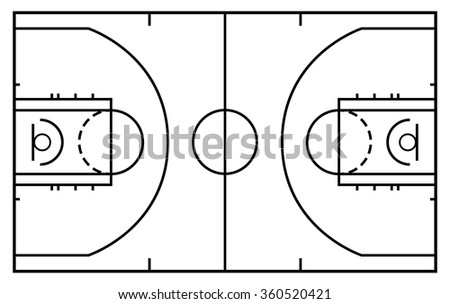 Basketball Court Drawing | Free download on ClipArtMag