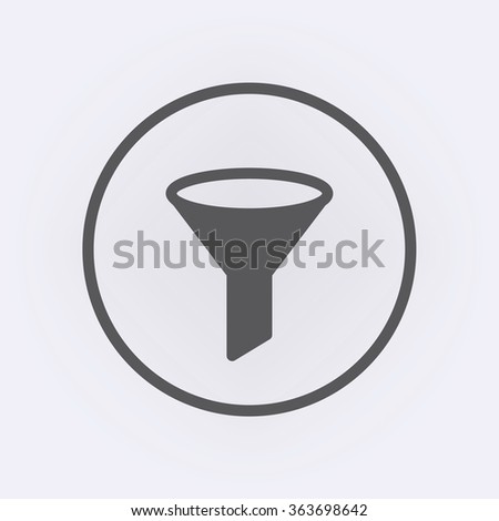 Filter icon in circle . Vector illustration