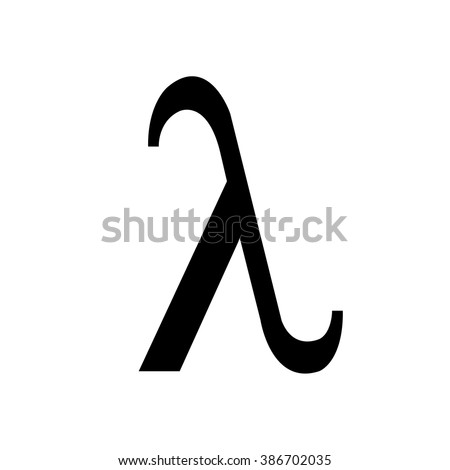 Greek letter lambda symbol . Vector illustration