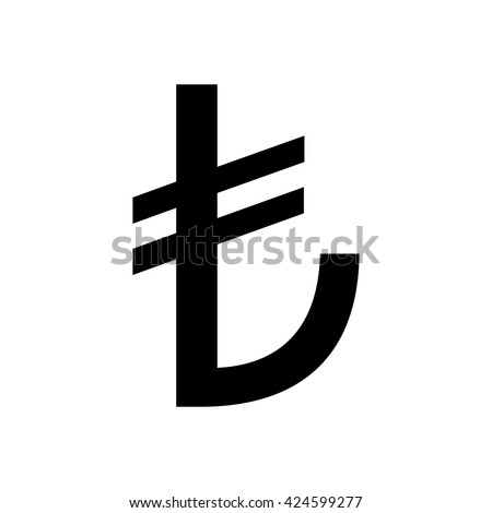 Turkish lira sign . Vector illustration