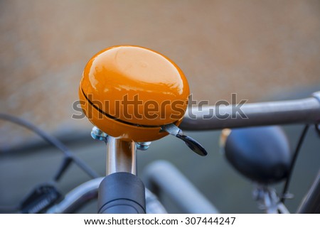 Orange bike bell.