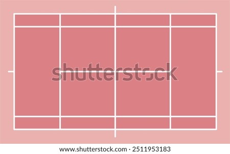 Tennis court top view vector illustration