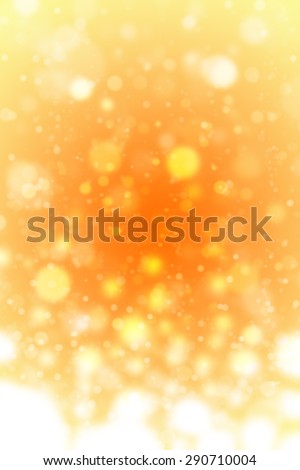 Dreaming Light Orange Yellow Tone Snowflake Warming Feeling Natural Bokeh Blurred Background Texture