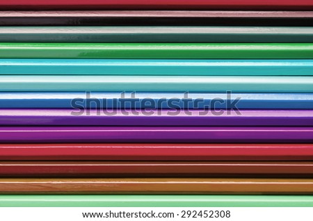 Multicolor of Crayons Colored Pencils Wooden Wallpaper Abstract Rainbow Texture Background Dark Tone