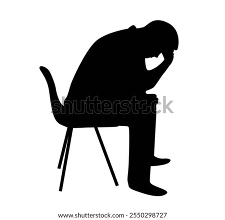 Similar – Image, Stock Photo Depressed man in suit in luxury room