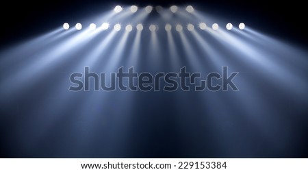 theater spot light on black background