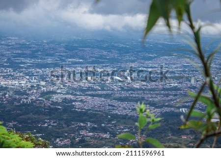 panoramic view of the capital city of San Jose in Costa Rica