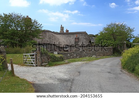 Rural Thatched cottage in the South hams South Devon England