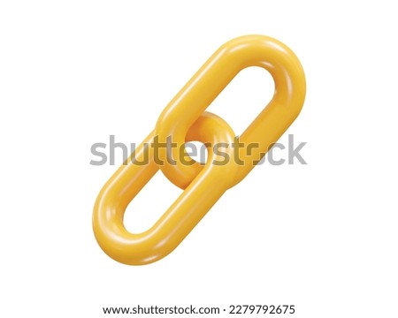 Link chain icon 3d rendering vector illustration