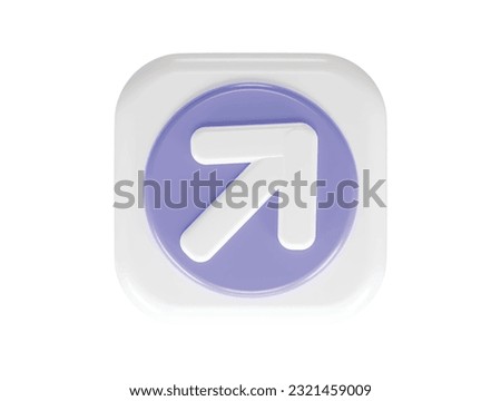 Arrow icon 3d rendering vector illustration transparent element