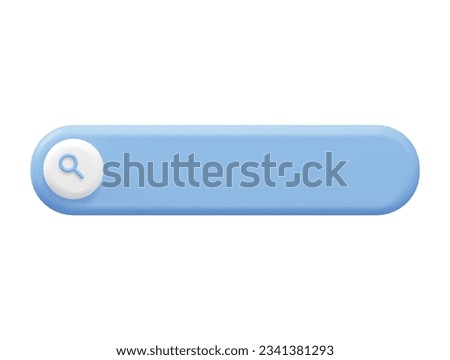 Search bar icon vector 3d rendering