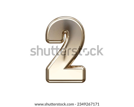 Number text effect vector element