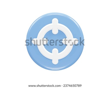 Target icon illustration 3d rendering element