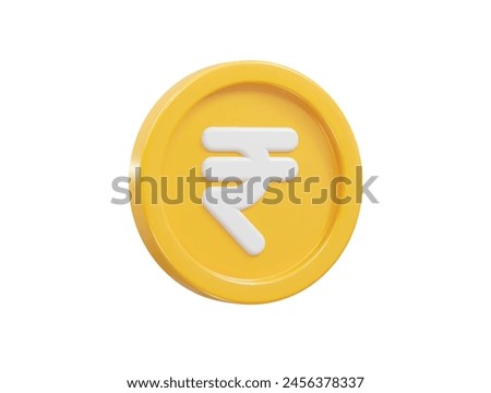 Rupee currency icon 3d rendering rupee icon illustration