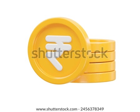 Rupee currency icon 3d rendering rupee icon illustration