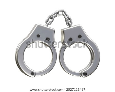 Handcuff icon 3d render illustration vector