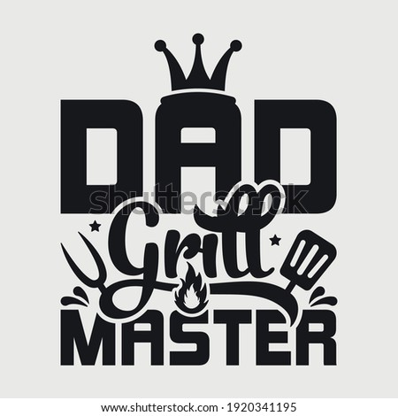 Dad Grill Master Typography Vector Design  Zdjęcia stock © 