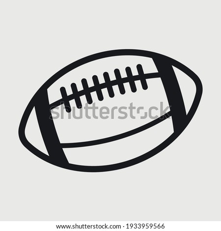 Rugby Ball Outline Printable Vector Design 