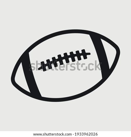 Rugby Ball Outline Printable Vector Design 
