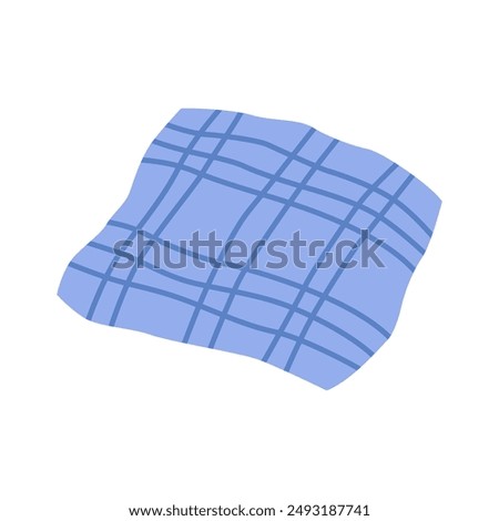 Picnic blanket. Flat vector illustration isolated on white background.