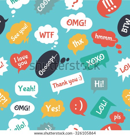 Speech bubbles seamless pattern background