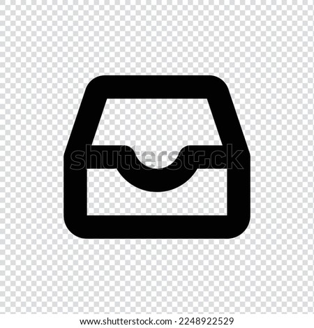 Inbox filled icon in transparent background, basic app and web UI bold line icon, EPS10