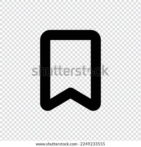 Bookmark filled icon in transparent background, basic app and web UI bold line icon, EPS10