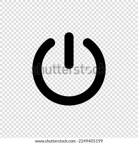 Power Button outline icon in transparent background, basic app and web UI bold line icon, EPS10